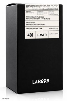 LABOR8 HASED 481 Parfum 100 ml Unisex Nischenduft Natural Spray Neu OVP