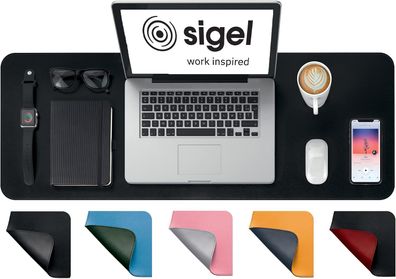 SIGEL SA604 Schreibunterlage Lederimitat doppelseitig 80 x 30 cm