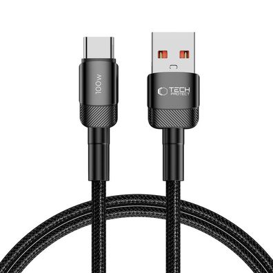 USB-C Kabel Tech-Protect UltraBoost Evo 100 W 5 A 1 m USB-A schwarz
