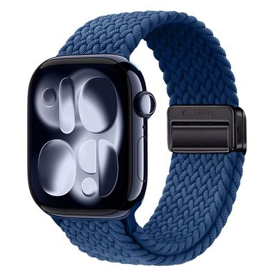 Armband Tech-Protect Nylonmag für Apple Watch 42/44/45/49 mm, Nylon geflochten, Blau