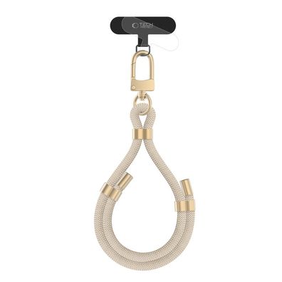 Handyschlaufe Tech-Protect C4S Seil Beige 23 cm mit 2 Adaptern