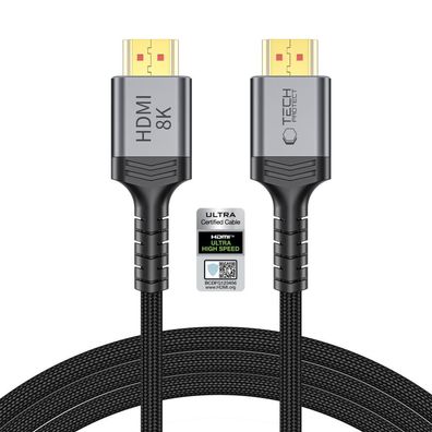HDMI 2.1 Kabel Tech-Protect UltraBoost 8K 60Hz 4K 120Hz 200 cm schwarz