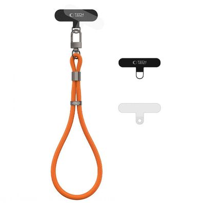 Handyschlaufe Tech-Protect C11S Seil 21,5 cm mit Karabiner und Adapter Orange