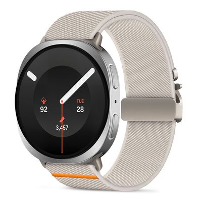 Nylon-Armband Tech-Protect für Samsung Galaxy Watch 40/44/46 mm Metallschnalle Beige