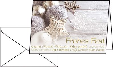 SIGEL DS034 Weihnachtskarten Set mit Umschlag, DIN A6, 25 Stück