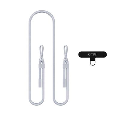 Handykette Tech-Protect C5SE Grau verstellbar bis 84 cm mit Adapter