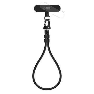 Handy Handschlaufe Tech-Protect C8S 25 cm Schwarz mit 2 Adaptern