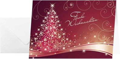 Sigel DS019 Weihnachtskarten Christmas Swing A6 25 Stück mit Umschlag