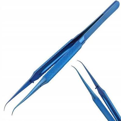 Rosfix Präzisionspinzette BT-15 – Titan, gebogen | 138 mm, 0,15 mm Spitze