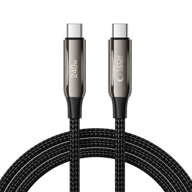 USB-C Kabel Tech-Protect UB10T Ultraboost 240 W PD QC4.0 Nylon 200 cm schwarz