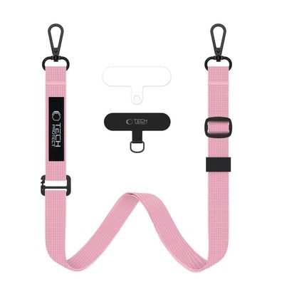 Handyband Tech-Protect C6S 2in1 Umhängeband und Handschlaufe pink 91-157 cm