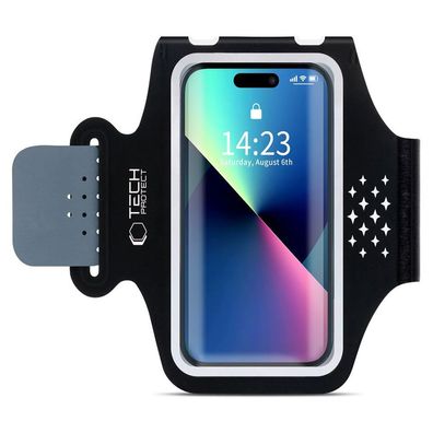 Sport Armband Tech-Protect M5 Handytasche schwarz Sichtfenster 148 x 81 mm