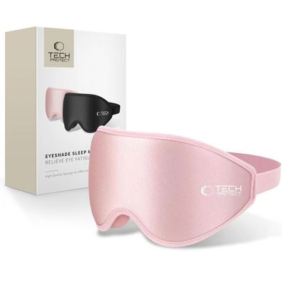 Schlafmaske Tech-Protect Eyeshade 3D Memory Foam verstellbarer Riemen rosa