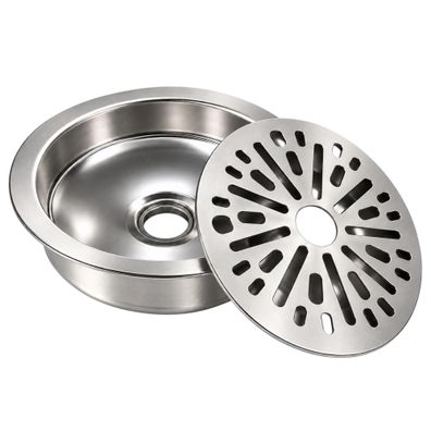 BieTal® Tropfschale Tropfkasten Edelstahl rund 13,2cm mit Lochplatte zum Einlassen