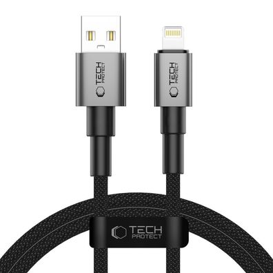 USB-Ladekabel Tech-Protect UltraBoost DNA USB-A auf Lightning 100 cm 15W grau