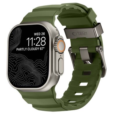 Armband Tech-Protect Motion für Apple Watch 44/45/46/49 mm TPU Grün