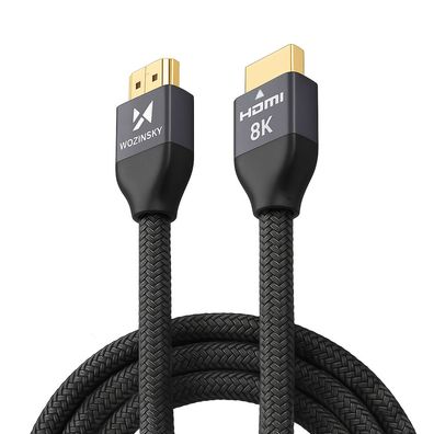 HDMI 2.1 Kabel Wozinsky WHDMI-30 8K 60 Hz 3 m 48 Gbps Nylon Silber