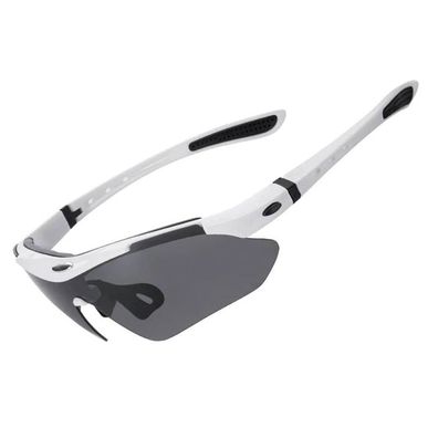 Fahrradbrille Rockbros 10142 photochrom UV400 weiß mit Etui und Korrektureinsatz