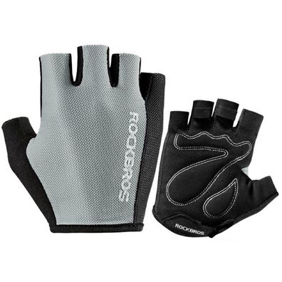 Fahrradhandschuhe Rockbros S099GR Größe XL Grau Halbfinger mit Polsterung