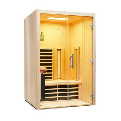 Infraworld Infrarotkabine TrioSol Glas 125 VG Fichte Flächenheizung/ABC-Strahler/Sal