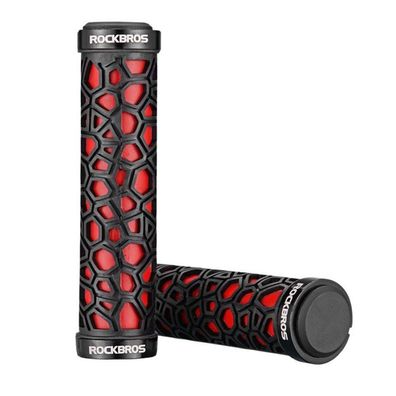 Fahrradgriffe Rockbros 2017-14ARD Paar 22 mm Innendurchmesser schwarz rot