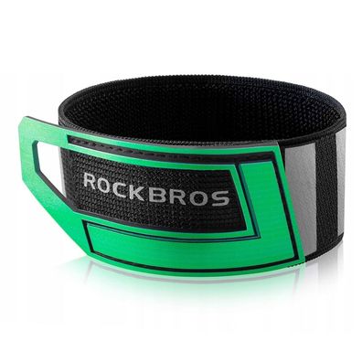Reflektorband Rockbros 49210008001 elastisch bis 50 cm Fahrrad Sport grün
