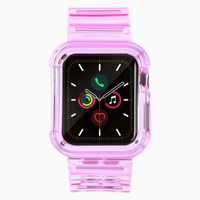Armband mit Gehäuseschutz für Apple Watch 40 mm, Hurtel Strap Light Set, TPU