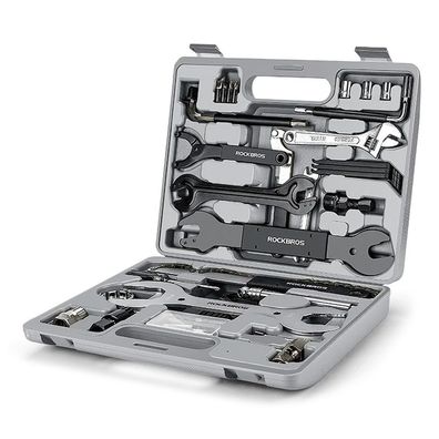 Fahrrad Reparaturset Rockbros 43210810001 44 Teile Edelstahl Koffer grau