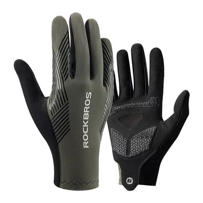 Fahrradhandschuhe Rockbros 16110006003 Größe L Langfinger Touchscreen Grün/Schwarz