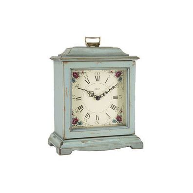 Hermle 22915-V72114 Tischuhr Austen Vintage Blau Quartzwerk mit Melodie