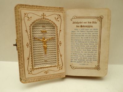 Christliches Palmgärtlein 1925 Schreingebetbuch Kruzifix Zelluloideinband Schließe