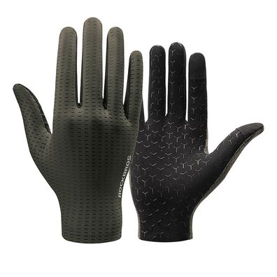 Fahrradhandschuhe Rockbros Vollfinger Touchscreen atmungsaktiv Größe M Grün