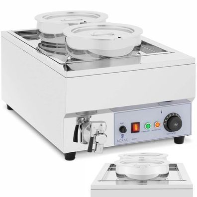 Elektrisches Bain-Marie-Wärmegerät für Suppenfondue und Schokolade, 1500 W, 2 x 7 l