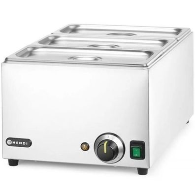 Bain-Marie-Speisenwärmer 3x GN 1/3 100 mm mit Deckeln 1000 W
