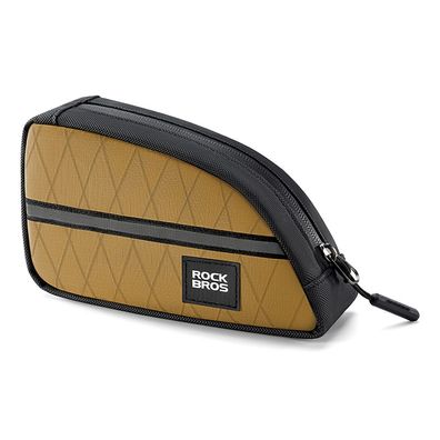 Fahrrad Rahmentasche Rockbros Triangle 0,8 l Braun mit Reißverschluss