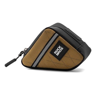 Fahrrad Rahmentasche Rockbros Triangle 0,25 L braun Nylon mit Klettbefestigung