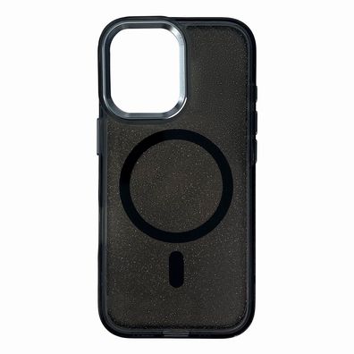 Handyhülle Hurtel Glitter Case MagSafe für iPhone 17 Pro Max, TPU, Schwarz