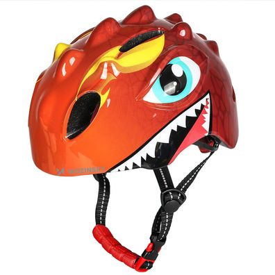 Kinderfahrradhelm Wozinsky HT-006C Drachen Gr. S 50-54 cm 235 g Rot