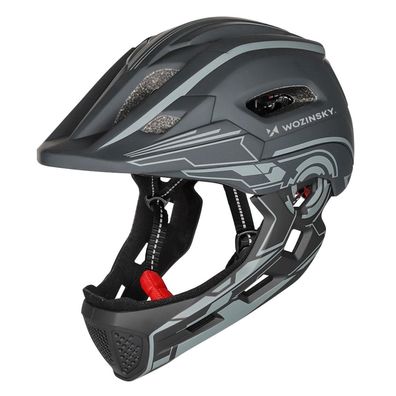 Kinder-Fahrradhelm Wozinsky HT-27S Integralhelm USB-LED-Licht Größe S 52-56 cm