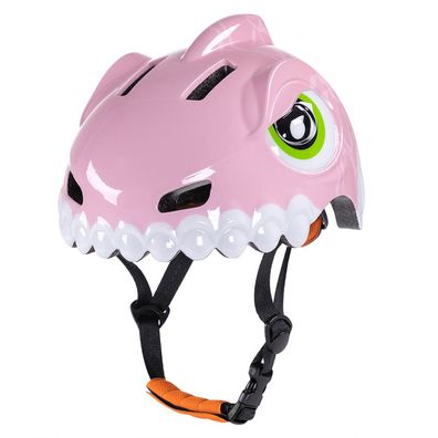 Kinderfahrradhelm Wozinsky HT-62R Dino Motiv Gr. S 52-56 cm Rosa