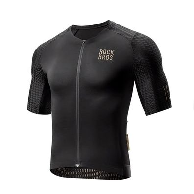 Radtrikot Rockbros YDDX011 Diamond Kurzarm Größe XXS Schwarz mit Rückentasche