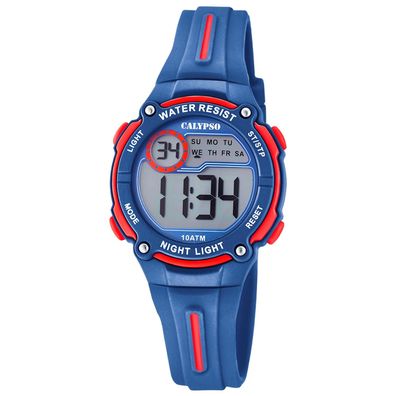 Calypso Kinder- und Jugenduhr Digital Blau/Rot K6068/4