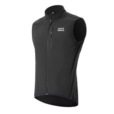 Fahrradweste Rockbros MJ012 Gr. XL Schwarz winddicht faltbar mit Brusttasche