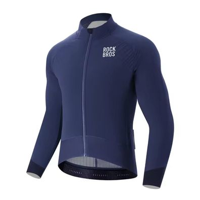 Radjacke Rockbros YDWT014 Winter Gr. XXL Blau doppellagig mit Fleece-Innenseite