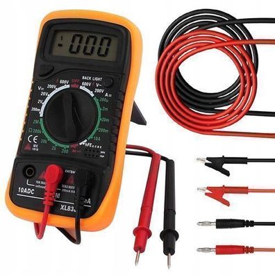 Rosfix Set Digitalmultimeter XL830L + Krokodilkabel 100cm | 1000V 15A
