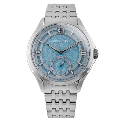Holzkern Herrenuhr Quarz Silverstrand Sand/Silberfarben LE