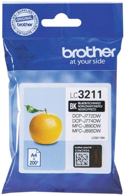 Brother Original Tintenpatrone LC-3211BK (schwarz) (für Brother DCP-J772DW, DCP-J774D