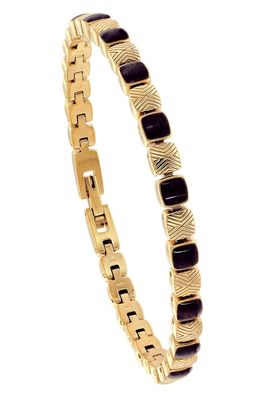 Holzkern Schmuck Herren-Armband Edelstahl Peppered Ahorn/Goldfarben