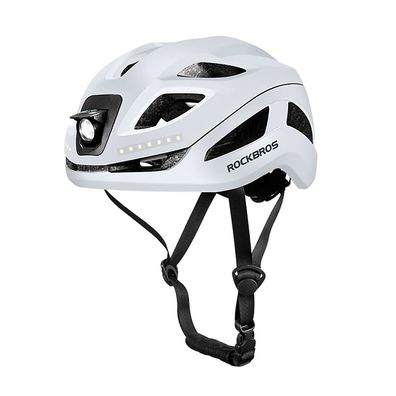 Fahrradhelm Rockbros ZK-077 mit LED-Beleuchtung USB-C, Größe 57-61 cm, Weiß