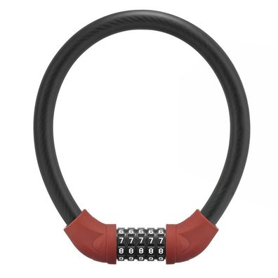 Fahrradschloss Rockbros RKS870 Zahlenschloss Stahlkabel 85 cm schwarz rot